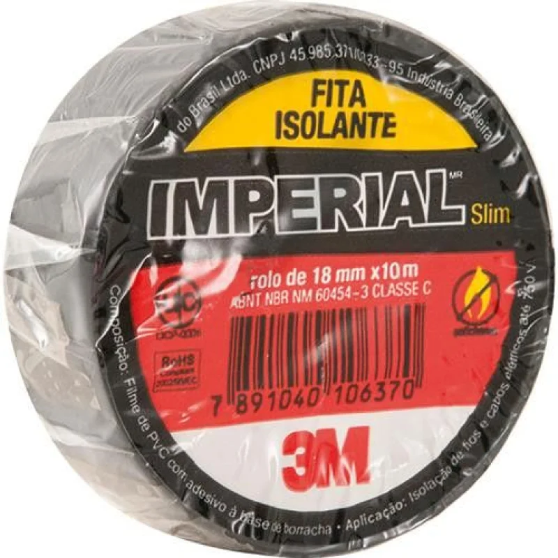 FITA ISOLANTE PRETA IMPERIAL 10M